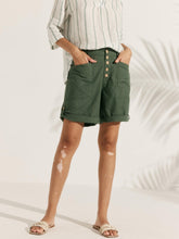 Load image into Gallery viewer, Linen Button-Fly Quarter Shorts LUCY

