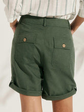 Load image into Gallery viewer, Linen Button-Fly Quarter Shorts LUCY
