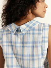 Load image into Gallery viewer, 100% Linen Draped Collar Tank Top JACQUELINE
