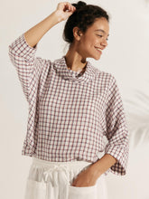 Load image into Gallery viewer, 100% Linen Dropped Collar Long-Sleeve Top TRISTAN
