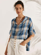 Load image into Gallery viewer, 100% Linen V-Neck Short Sleeve Shirt SIERRA
