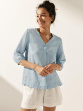 Load image into Gallery viewer, 100% Linen Puff Sleeves Top LEAH
