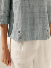 Load image into Gallery viewer, Linen Round Soft-Fold Collar Top ANAIS
