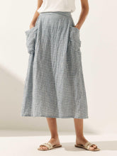 Load image into Gallery viewer, 100% Linen Elastic Waist Skirt MARINA
