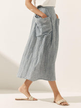 Load image into Gallery viewer, 100% Linen Elastic Waist Skirt MARINA
