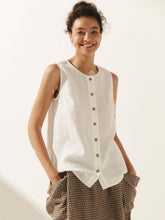 Load image into Gallery viewer, 100% Linen Buttons Down Tank Top ERIN
