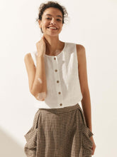 Load image into Gallery viewer, 100% Linen Buttons Down Tank Top ERIN
