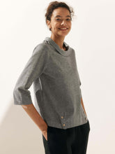 Load image into Gallery viewer, Linen Round Soft-Fold Collar Top ANAIS
