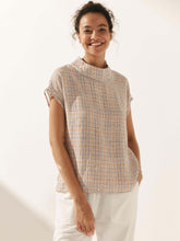 Load image into Gallery viewer, Linen Cutout Turtleneck Top QUINN
