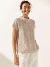 Load image into Gallery viewer, Linen Cutout Turtleneck Top QUINN

