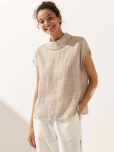 Load image into Gallery viewer, Linen Cutout Turtleneck Top QUINN
