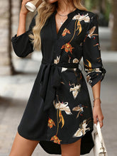 Load image into Gallery viewer, Black Printed Sleeve Mini Dress Elegant &amp; Stylish Dress For Women Special Occasion Dress

