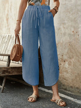 Load image into Gallery viewer, 🌿 Women's Cotton-Linen Cropped Drawstring Pants
