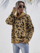 Load image into Gallery viewer, High Neck Leopard Print Sweater
