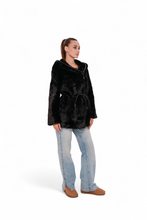 Load image into Gallery viewer, Mink-Effect Hooded Coat
