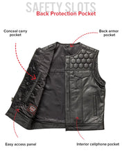 Load image into Gallery viewer, Hornet Men's Club Style Leather Vest

