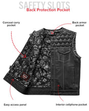 Load image into Gallery viewer, Hornet Men's Club Style Leather Vest
