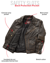 Load image into Gallery viewer, Wrath Men's Motorcycle Leather Jacket
