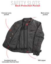 Load image into Gallery viewer, Commuter Men's Motorcycle Leather Jacket
