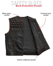 Load image into Gallery viewer, Hornet Perforated Men's Club Style Leather Vest
