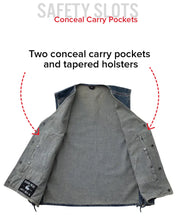 Load image into Gallery viewer, Gambler Men's Motorcycle Denim Vest
