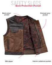 Load image into Gallery viewer, Lowside Gunner Men's Perforated Leather Vest
