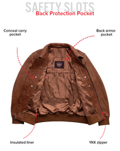 Load image into Gallery viewer, Moto Bomber - Men's Leather Jacket
