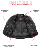 Load image into Gallery viewer, Chaos - Men's Leather Motorcycle Jacket
