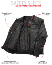 Load image into Gallery viewer, Nemesis Men's Motorcycle Leather Jacket
