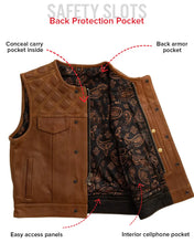 Load image into Gallery viewer, Timber Men's motorcycle leather vest (limited edition)

