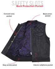Load image into Gallery viewer, Downside Men's Motorcycle Leather Vest
