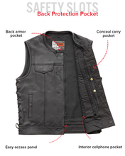 Load image into Gallery viewer, Sniper Men's Motorcycle Leather Vest
