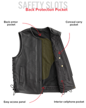 Load image into Gallery viewer, Venom Men's Motorcycle Leather Vest
