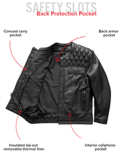 Load image into Gallery viewer, Cinder Men's Cafe Style Leather Jacket
