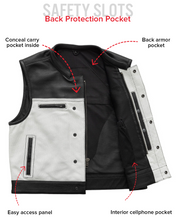 Load image into Gallery viewer, Two Tone Lowrider Perforated Men's Leather Vest
