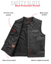 Load image into Gallery viewer, Downside Men's Motorcycle Leather Vest
