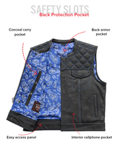 Load image into Gallery viewer, Upside Men's Club Style Leather Vest
