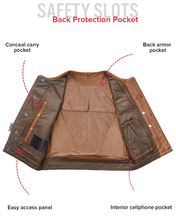 Load image into Gallery viewer, Lowside Men's Motorcycle Leather Vest

