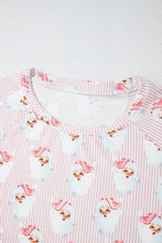 Load image into Gallery viewer, Christmas Santa Claus Stripe Top and Pants Lounge
