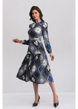 Load image into Gallery viewer, Diamond Print Midi Dress
