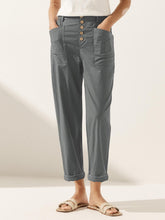 Load image into Gallery viewer, Linen Simple Button Fly Trousers HEIDI
