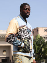 Load image into Gallery viewer, F1034 Cashay Varsity Jacket - Blue
