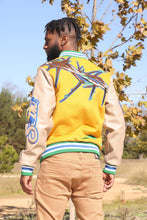 Load image into Gallery viewer, F1021 "SAINTS" Wool Varsity Jacket - Wheat
