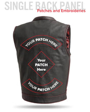Load image into Gallery viewer, The Cut Men's Motorcycle Leather Vest, Multiple Color Options

