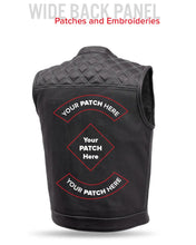 Load image into Gallery viewer, Downside Perforated Men's Motorcycle Leather Vest
