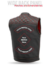 Load image into Gallery viewer, Downside Perforated Men's Motorcycle Leather Vest
