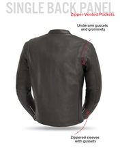Load image into Gallery viewer, Titan Men's Motorcycle Leather Jacket
