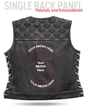 Load image into Gallery viewer, Bonnie - Women's Motorcycle Leather Vest - Diamond Quilt
