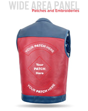 Load image into Gallery viewer, Patriot Rebel Men's Motorcycle Leather Vest
