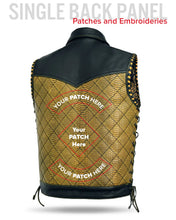Load image into Gallery viewer, Kingsnake Men’s Motorcycle Leather Vest
